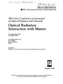 Cover of: Optical radiation interaction with matter