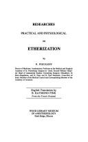Cover of: Researches, practical and physiological on etherization by Nikolaĭ Ivanovich Pirogov