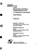 Cover of: Folk on the Delaware general corporation law by Ernest L. Folk