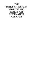 Cover of: The basics of systems analysis and design for information managers