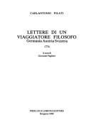 Cover of: Lettere di un viaggiatore filosofo by Pilati, Carlo Antonio