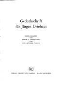 Cover of: Gedenkschrift für Jürgen Driehaus