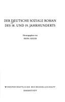 Cover of: Der Deutsche soziale Roman des 18. und 19. Jahrhunderts