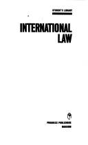 Cover of: International law by [contributors, D.I. Feldman ... R.A. Mullerson (managing editor) ... G.A. Tunkin [i.e. G.I. Tunkin] (managing editor)].