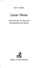 Cover of: Letzte Worte: Variationen über ein Thema der Kulturgeschichte des Westens