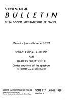 Cover of: Semi-classical analysis for Harper's equation III: Cantor structure of the spectrum