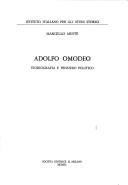 Cover of: Adolfo Omodeo by Marcello Mustè