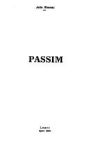 Cover of: Passim