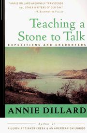 Cover of: Teaching a Stone to Talk by Annie Dillard