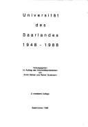 Cover of: Universität des Saarlandes, 1948-1988
