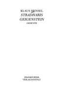 Cover of: Stradivaris Geigenstein: Gedichte