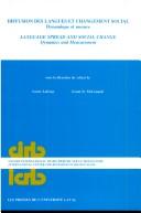 Cover of: Diffusion des langues et changement social: dynamique et mesure