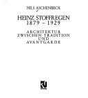 Cover of: Heinz Stoffregen, 1879-1929: Architektur zwischen Tradition und Avantgarde