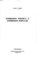 Cover of: Expresión poética y expresión popular