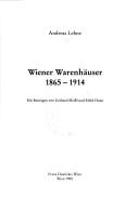 Wiener Warenhäuser, 1865-1914 by Andreas Lehne