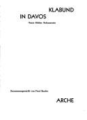 Cover of: Klabund in Davos: Texte, Bilder, Dokumente