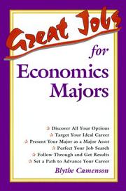 Great jobs for economics majors by Blythe Camenson
