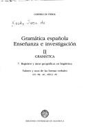 Cover of: Gramática española: enseñanza e investigación.