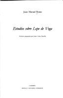 Cover of: Estudios sobre Lope de Vega