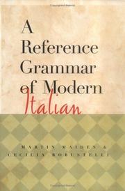 Cover of: A reference grammar of modern Italian