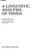 Cover of: A linguistic analysis of Venda