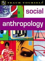 Cover of: Social anthropology