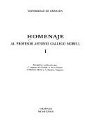 Cover of: Homenaje al profesor Antonio Gallego Morell