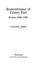 Cover of: Remembrance of crimes past: poems 1986-1989