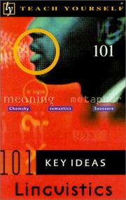 Cover of: Teach Yourself 101 Key Ideas: Linguistics