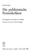 Cover of: Die publizistische Persönlichkeit