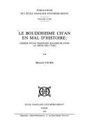 Cover of: Le bouddhisme Ch'an en mal d'histoire by Bernard Faure