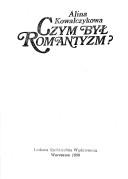 Cover of: Czym był romantyzm?