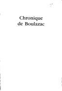 Cover of: Chronique de Boulazac by Jean Dumas