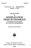 Cover of: Modélisation démo-économique by Didier Blanchet