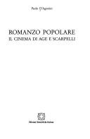 Cover of: Romanzo popolare: il cinema di Age e Scarpelli