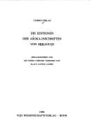 Cover of: Die Editionen der Aśoka-Inschriften von Er̲r̲aguḍi