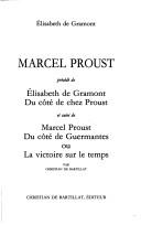 Cover of: Marcel Proust by Elisabeth de Gramont