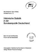 Cover of: Historische Statistik in der Bundesrepublik Deutschland