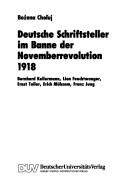 Cover of: Deutsche Schriftsteller im Banne der Novemberrevolution,  1918 by Bożena Chołuj