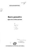 Cover of: Barro pensativo: signos de la cultura peruana