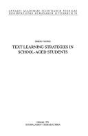 Cover of: Text learning strategies in school-aged students | Marja Vauras