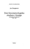 Den fenomenologiska rörelsen i Sverige by Jan Bengtsson