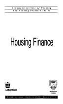Cover of: Housing finance: David Garnett, Barbara Reid, Helen Riley.