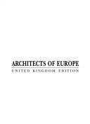 Cover of: Architects of Europe.