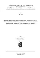 Cover of: Trinklieder des deutschen Spätmittelalters: philologische Studien an Hand ausgewählter Beispiele
