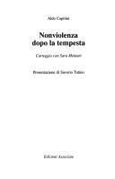 Cover of: Nonviolenza dopo la tempesta: carteggio con Sara Melauri