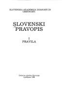 Cover of: Slovenski pravopis