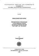 Cover of: Wirklichkeit bei Kafka: methodenkritische Untersuchungen zu ihrer Gestaltung, Funktion und Deutung anhand der Romane Der prozess und Das Schloss