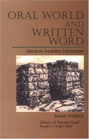 Cover of: Oral world and written word by Susan Niditch