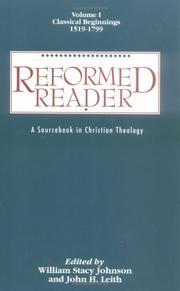 Cover of: Reformed Reader: A Sourcebook in Christian Theology  by William Stacy Johnson